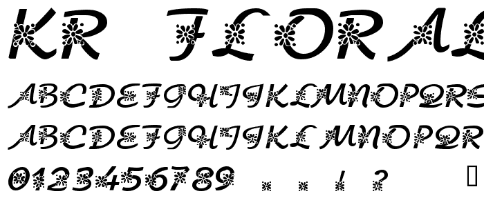 KR Floral Script font